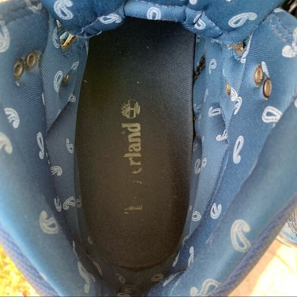 Timberland Euro blue camo boot pattern hiking boots 13M - Picture 10 of 10